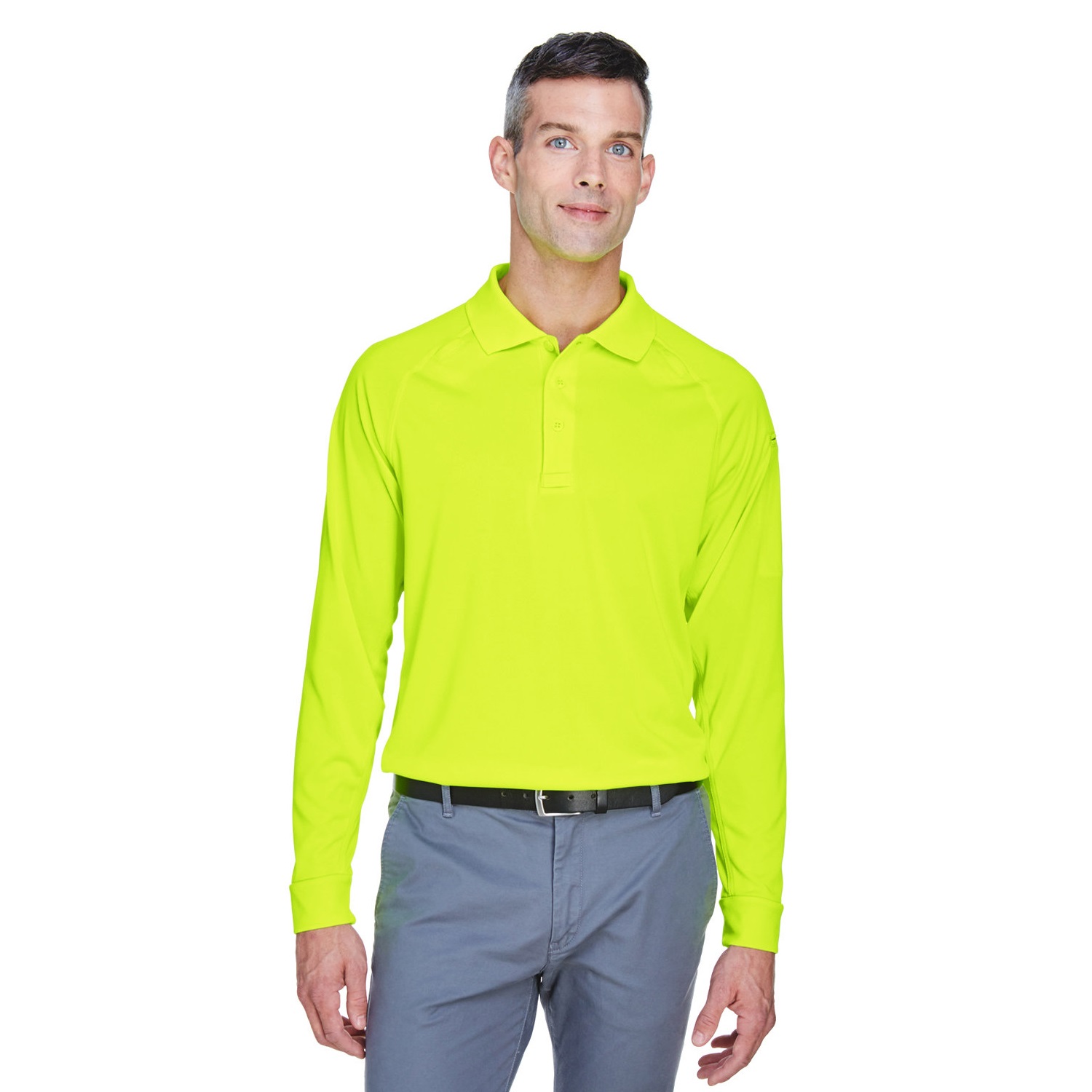 Harriton Men's Snag Protection Plus L/S Polo - Safety Yellow