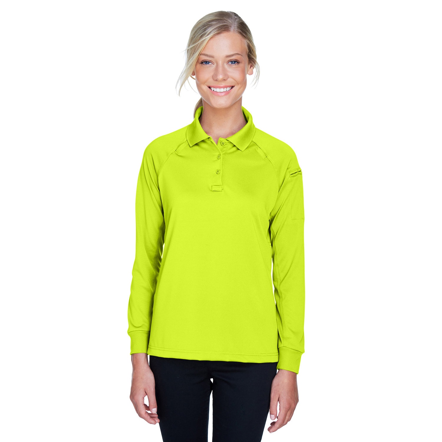 Harriton Women's Snag Protection Plus L/S Polo - Safety Yellow