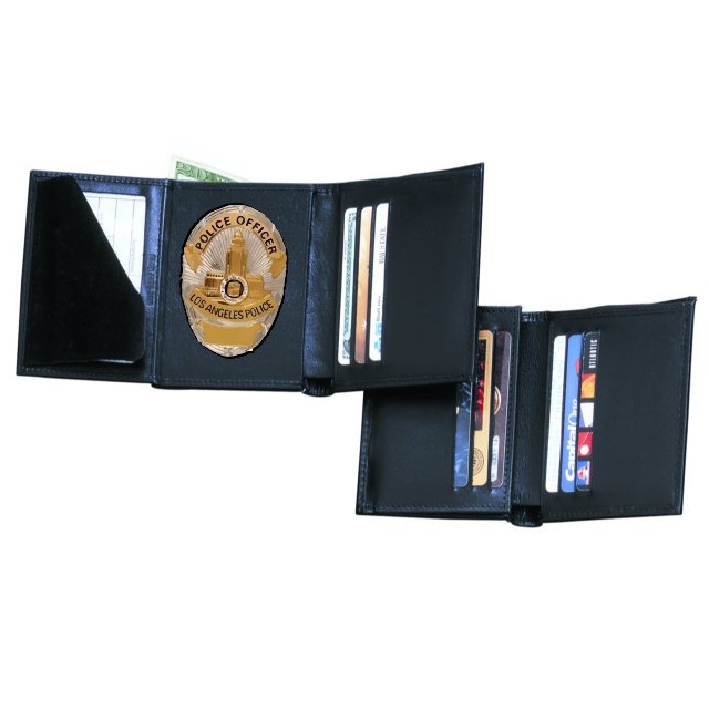 Strong Leather Hidden Badge Wallet