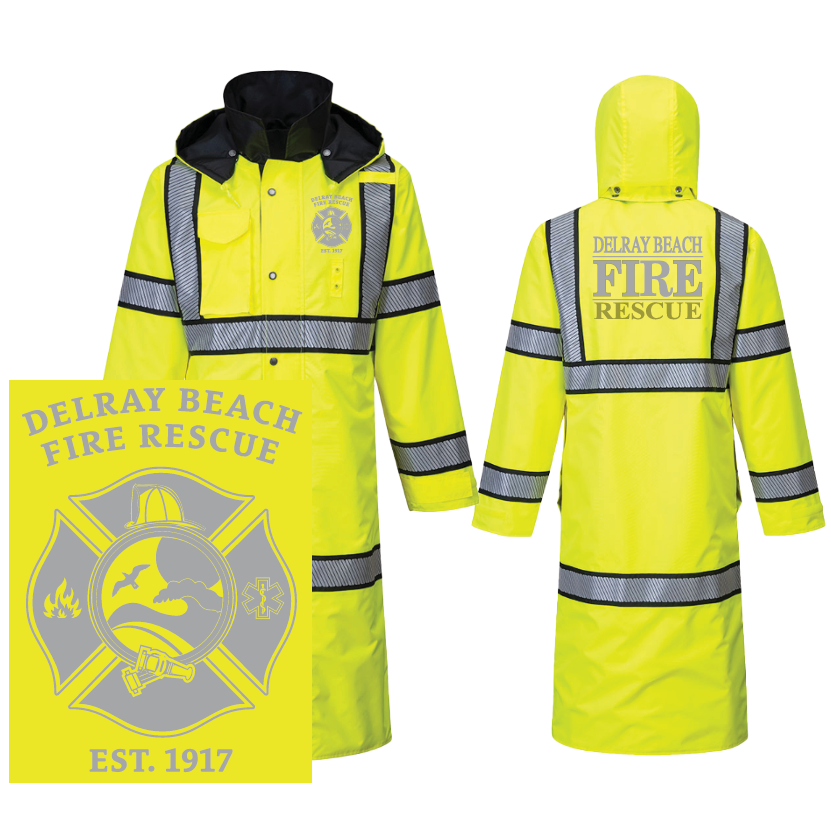 Portwest Hi-Vis Reversible Rain Coat