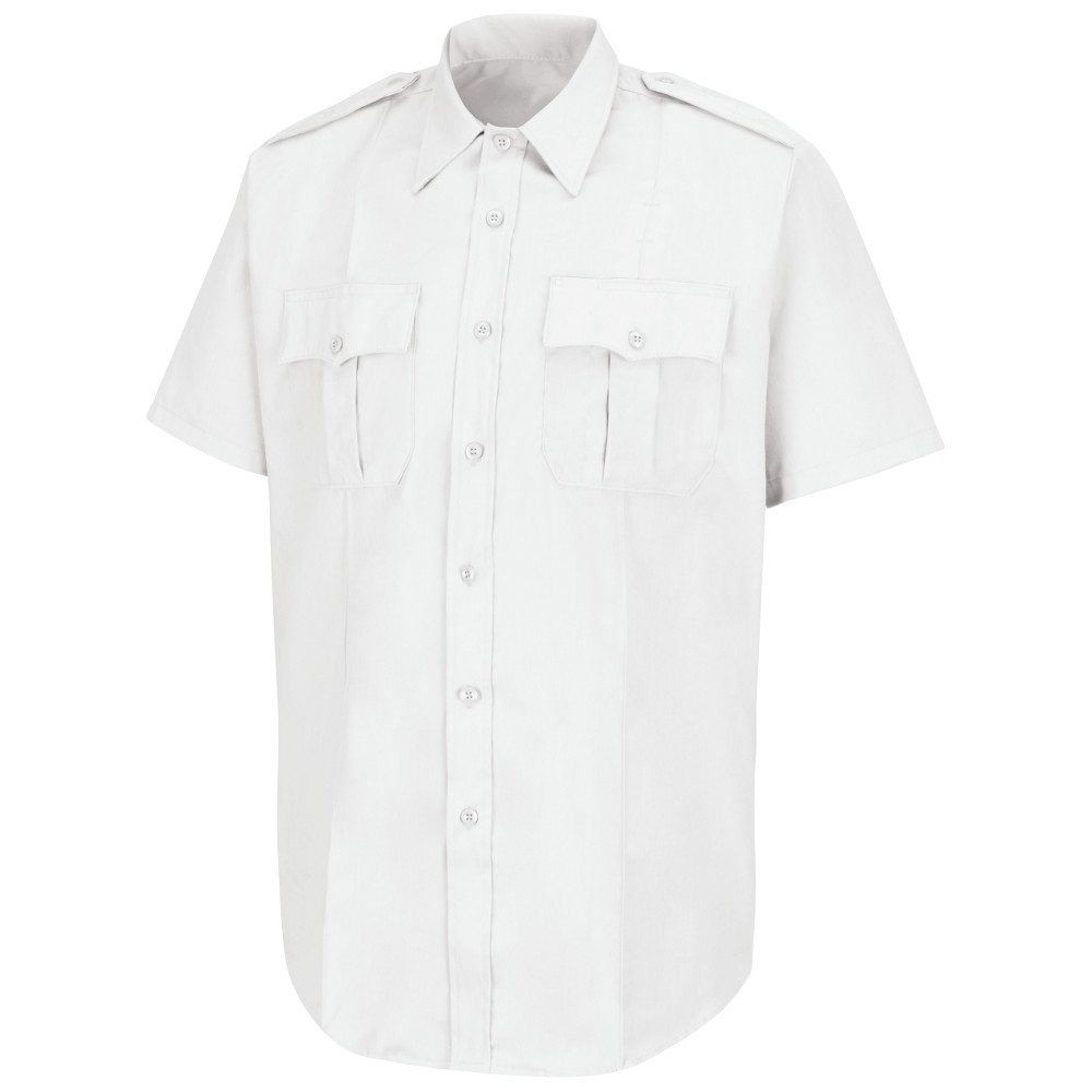 Class A HS SS Dress Shirt w/zipper & patches, Eustis Fire