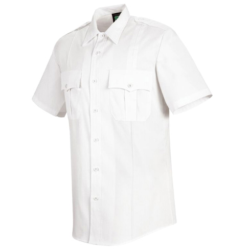 Men\'s Uniform Shirt, S/S Poly/Cotton, White