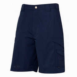 Mens Poly/Cotton Ripstop 9-inch Navy Shorts