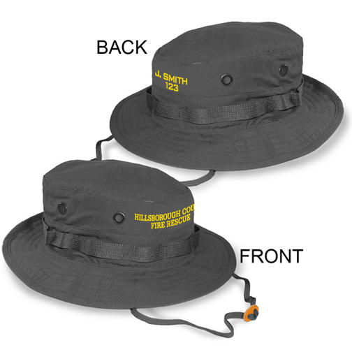 Propper Boonie Hat, Black--OFFICERS ONLY (gold embr.)