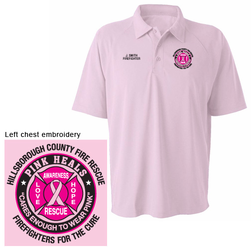 Shield Polo, Pink Heals- Available in Ladies' and Men's Sizes