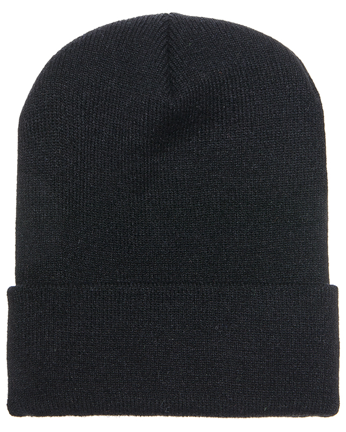 Knit Beanie, Cuffed, Black