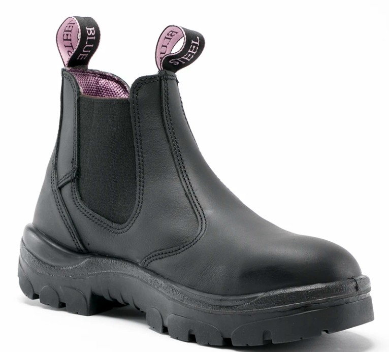 Ladies Steel Blue Slip On Boot