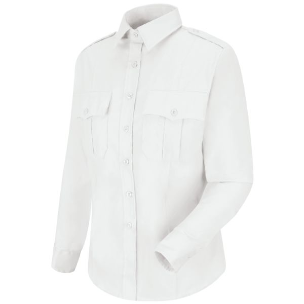 Officer Class A Shirt, Men's Poly/Cotton White