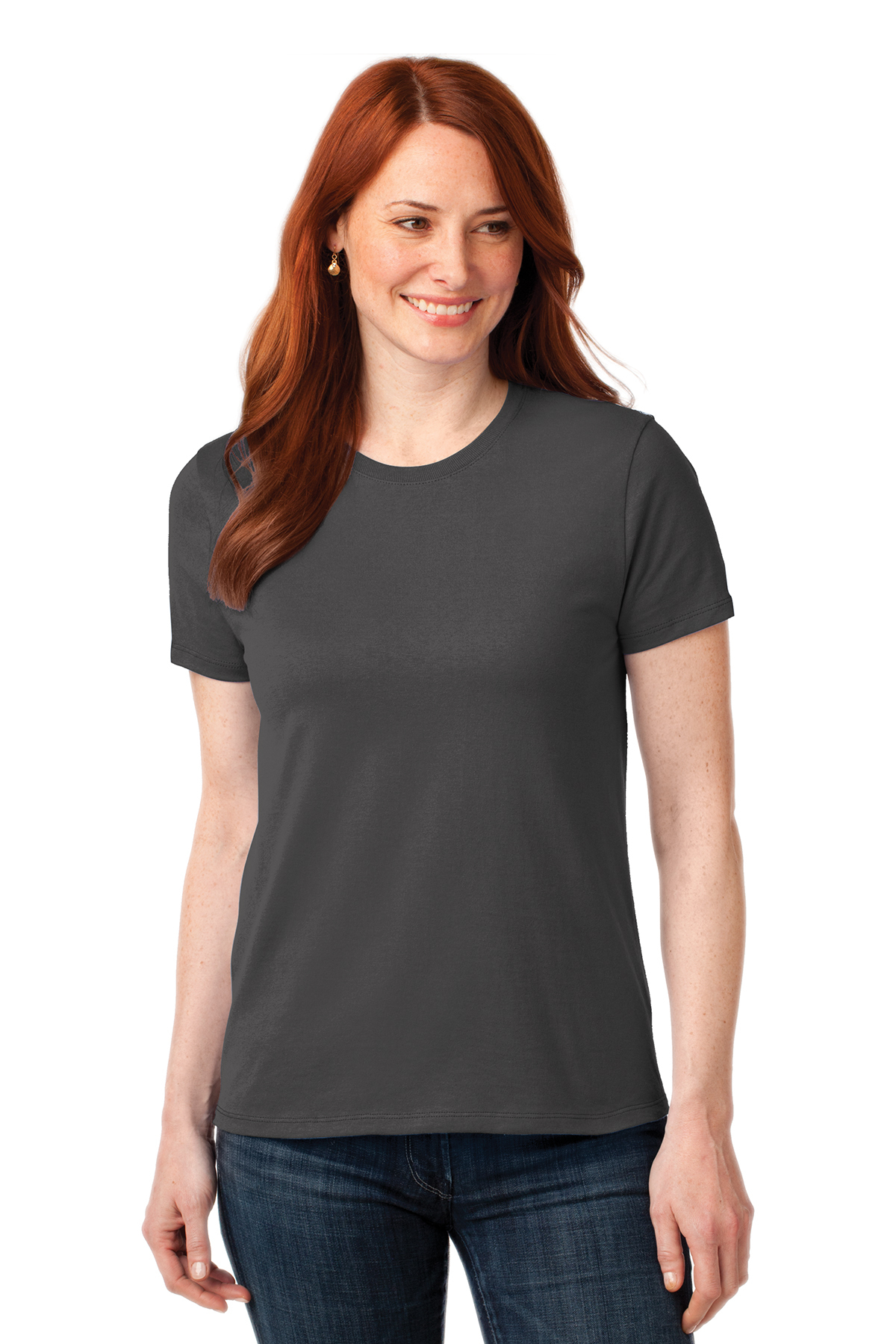 FF/DE Ladies Short Sleeve Tee, Charcoal