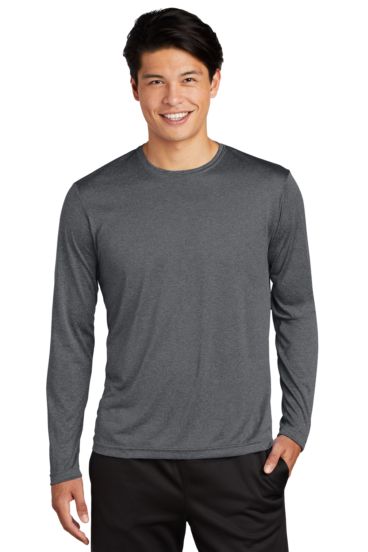 FF/DE LONG Sleeve Drifit Tee, Graphite Heather