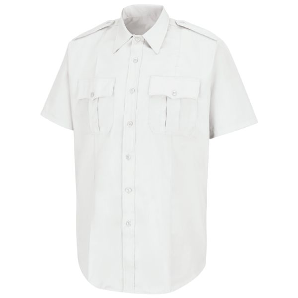 Officer Class B Shirt, Men's Poly/Cotton White