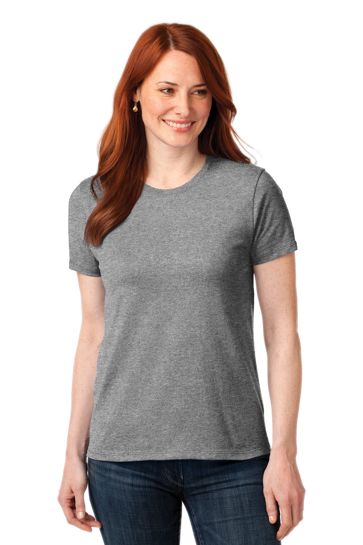 OFFICER Ladies Short Sleeve Tee, Athletic Heather