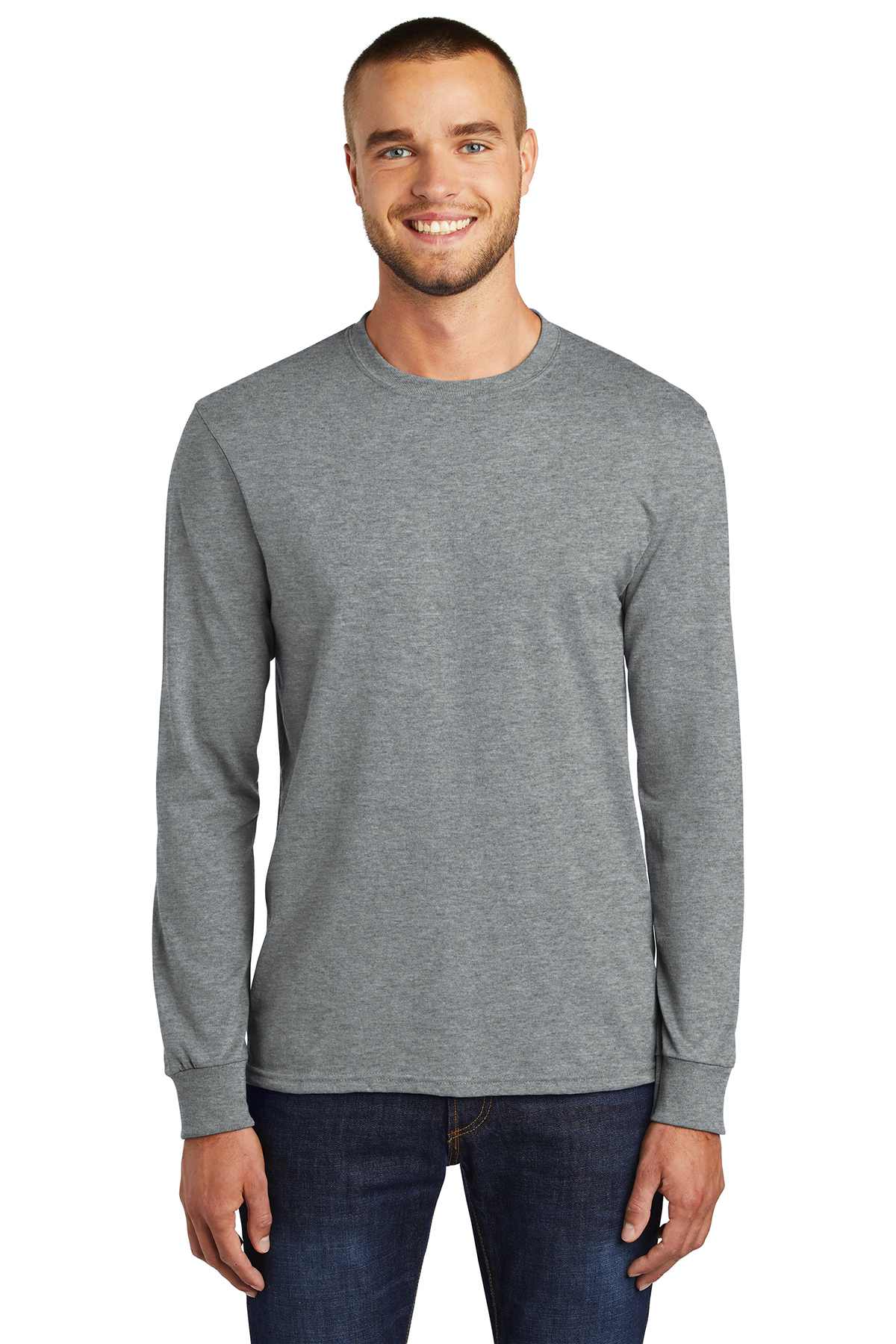 OFFICER Long Sleeve Tee, Athletic Heather