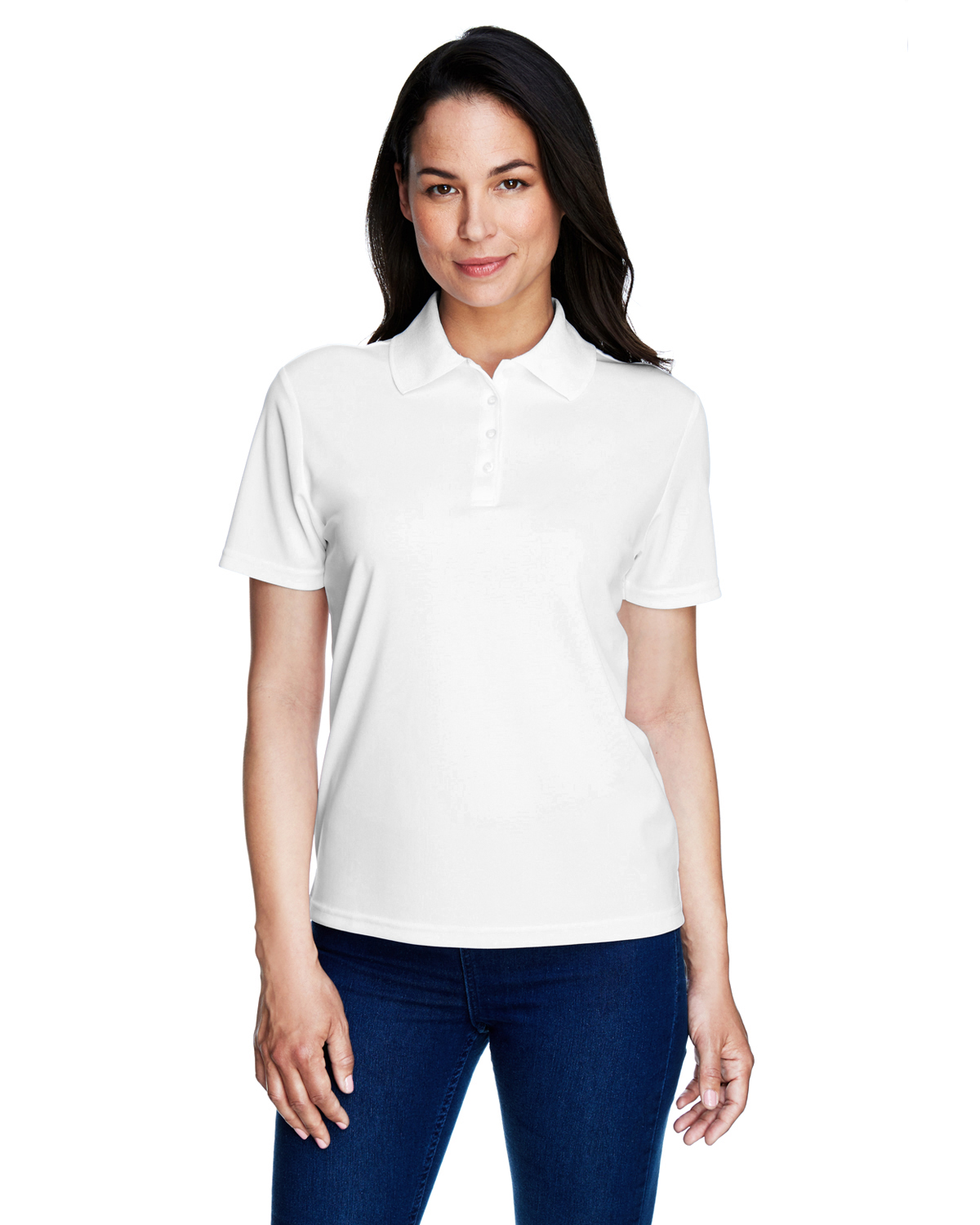 FIRE PREV. Ladies\' Short Sleeve Polo, White