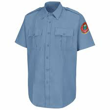 Men's Cotton Blend SS Shirt (Firefighter Blue)