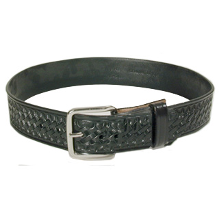 Belt, 1.5\" Basketweave Leather