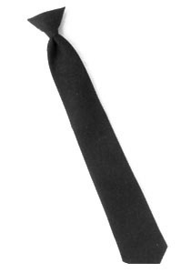 Polyester 20\" Clip-on Tie (Black)