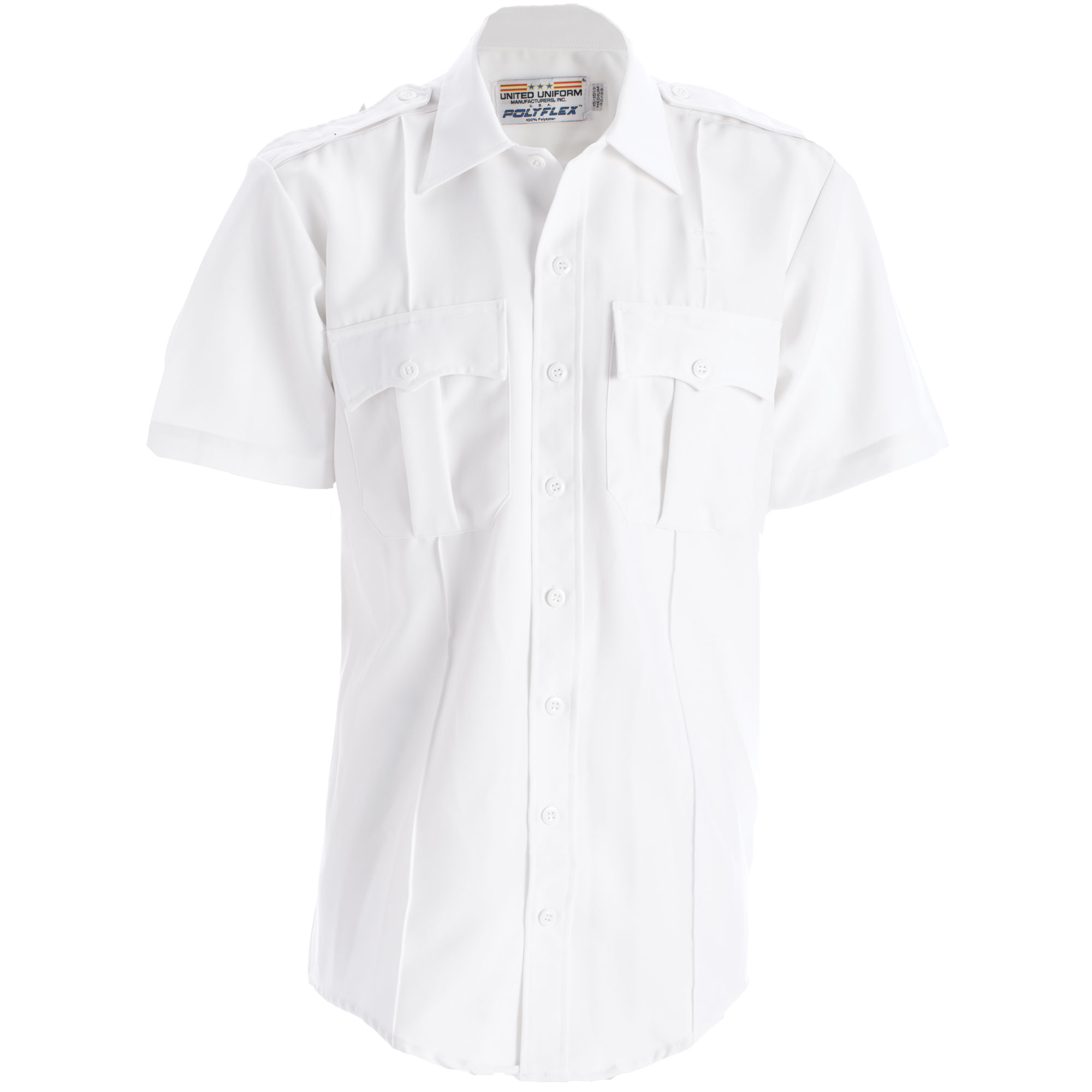 United Uniform Polyflex S/S Shirt - White