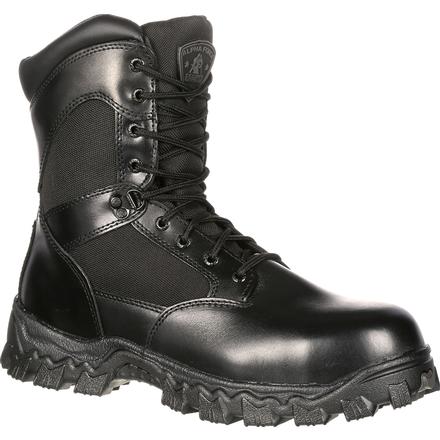 Rocky Men\'s Alpha Force Zipper Waterproof Duty Boot