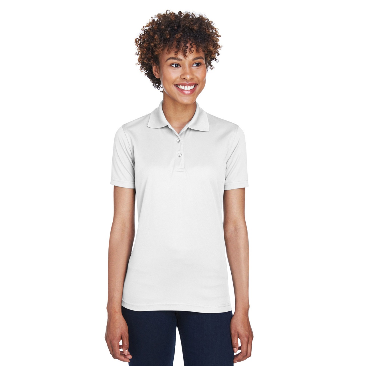 Ultraclub Ladies Cool & Dry Mesh Polo - White