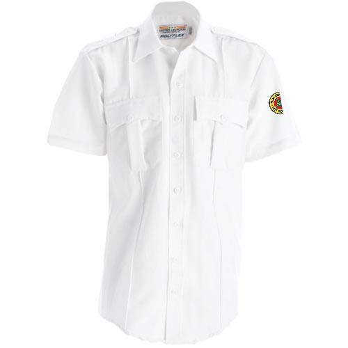 United Uniform Men's Mfr. Polyflex Short Sleeve Shirt (White)