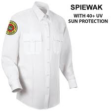 Uniform Shirt, Spiewak SPDU15, Long Sleeve (White)