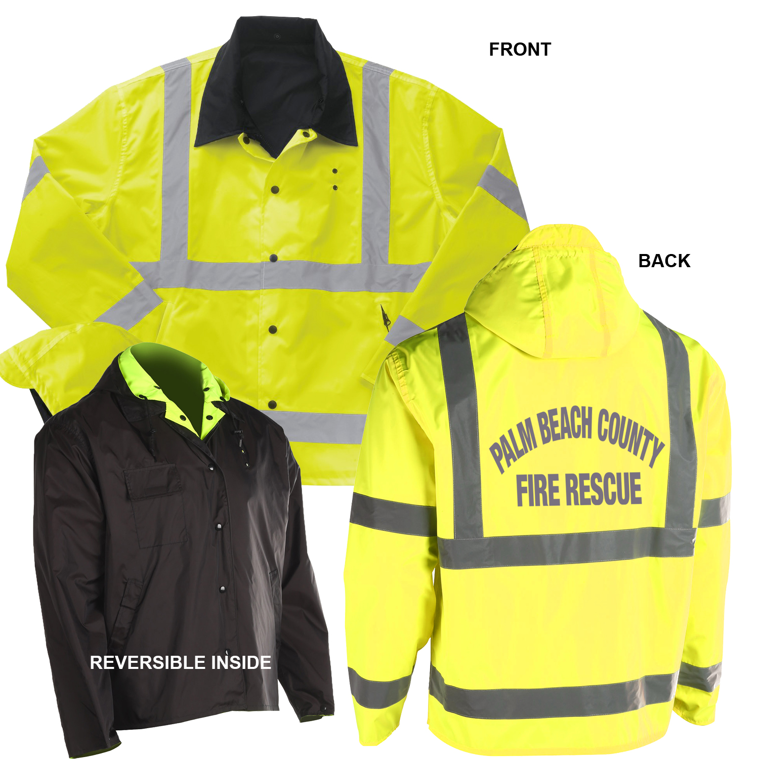 Liberty Uniform Men's Reversible Rain Jacket