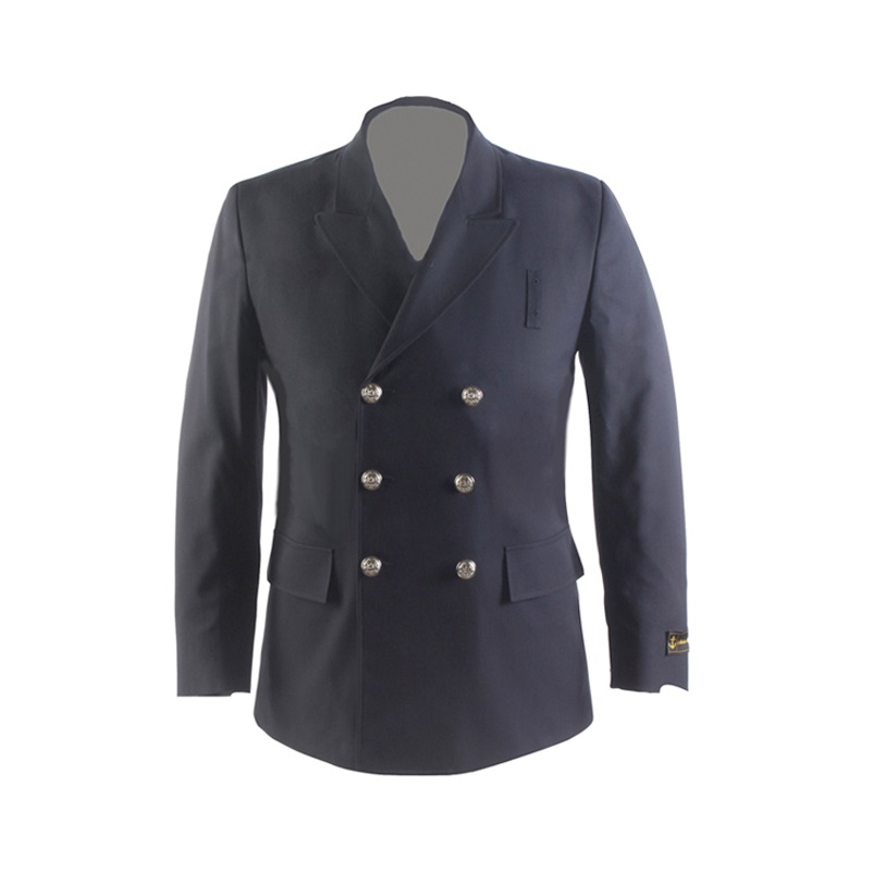 Men's Double Breasted Coat - Navy
