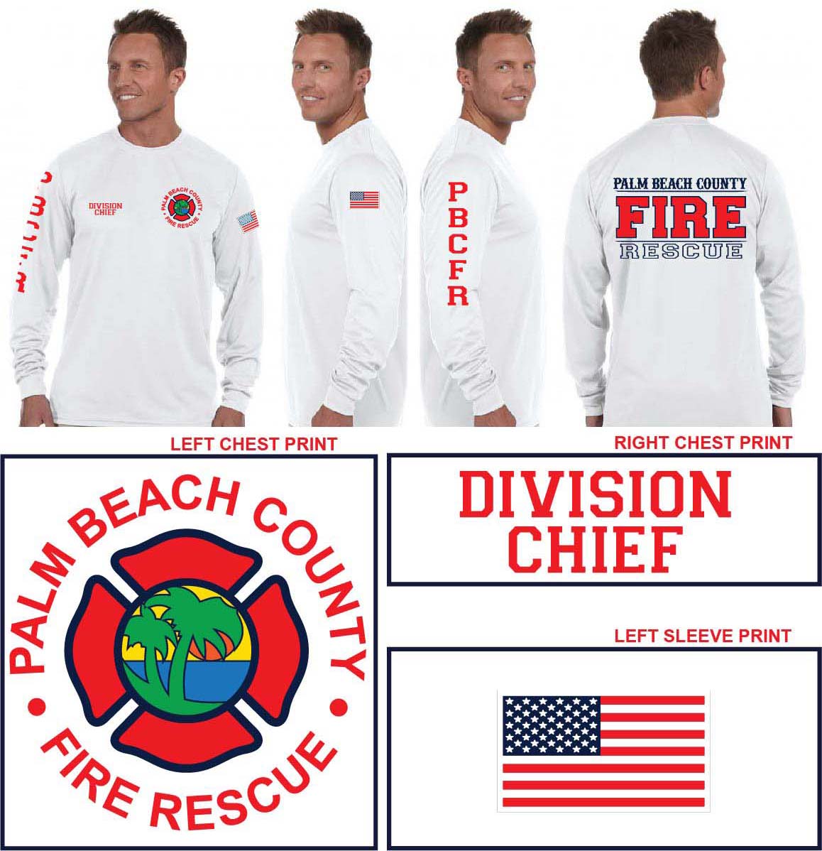 (DIVISION CHIEF) Officer Drifit L/S Tee