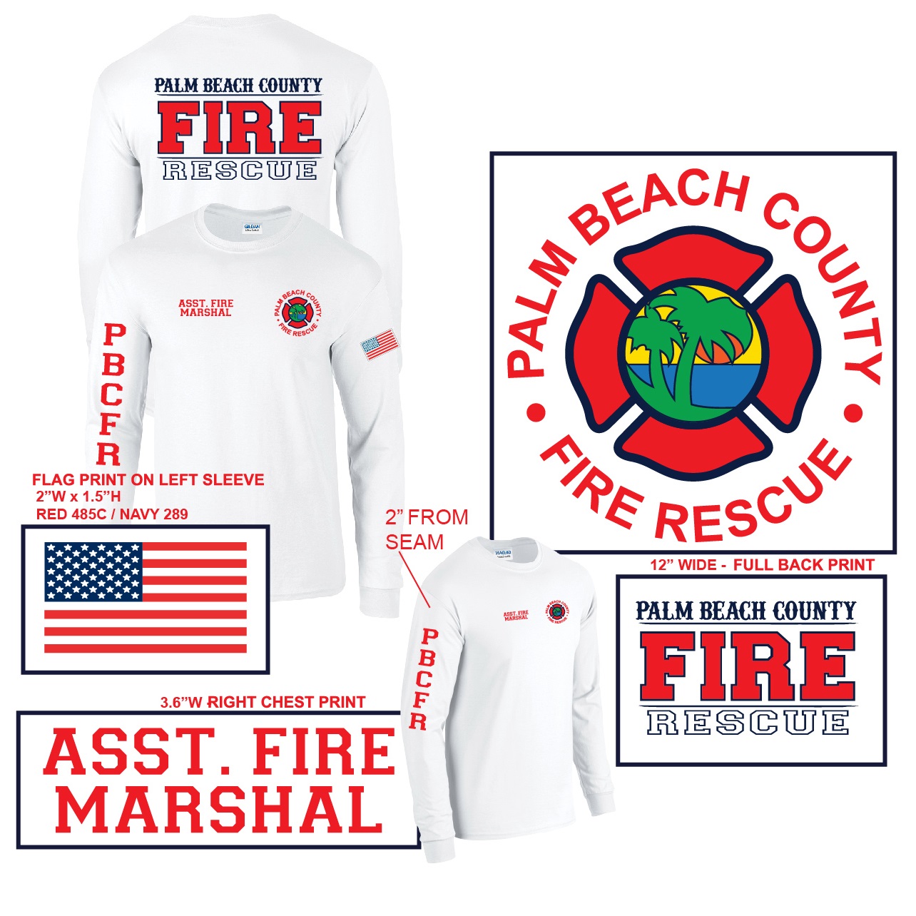 (ASSISTANT FIRE MARSHALL) Officer L/S Tee