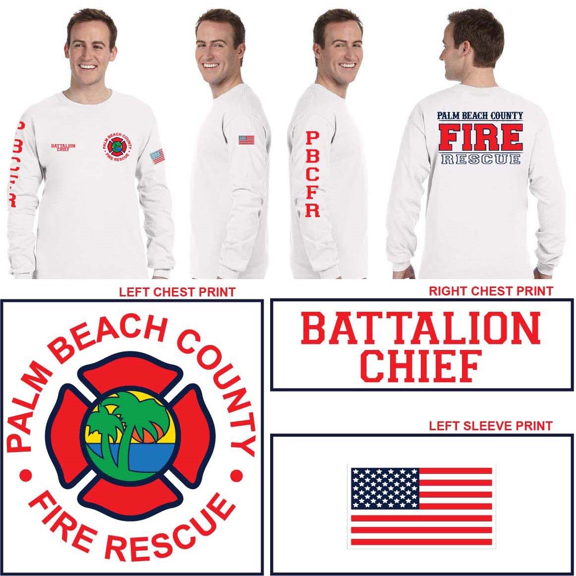 (BATTALION CHIEF) Officer L/S Tee