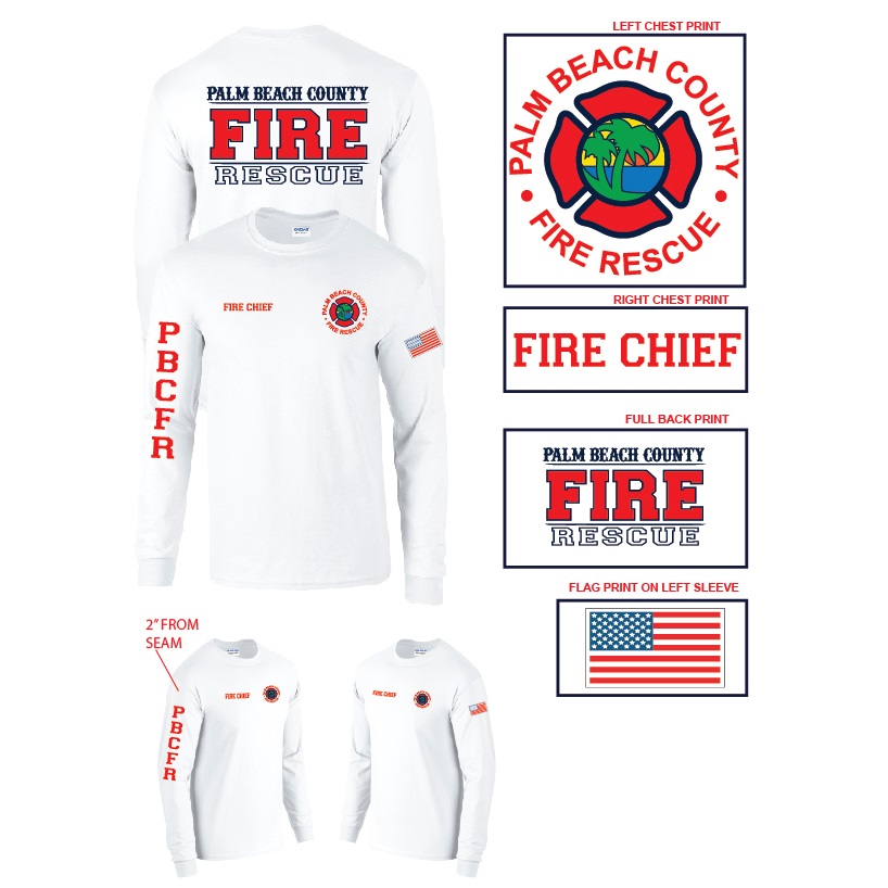 (FIRE CHIEF) Officer Drifit L/S Tee