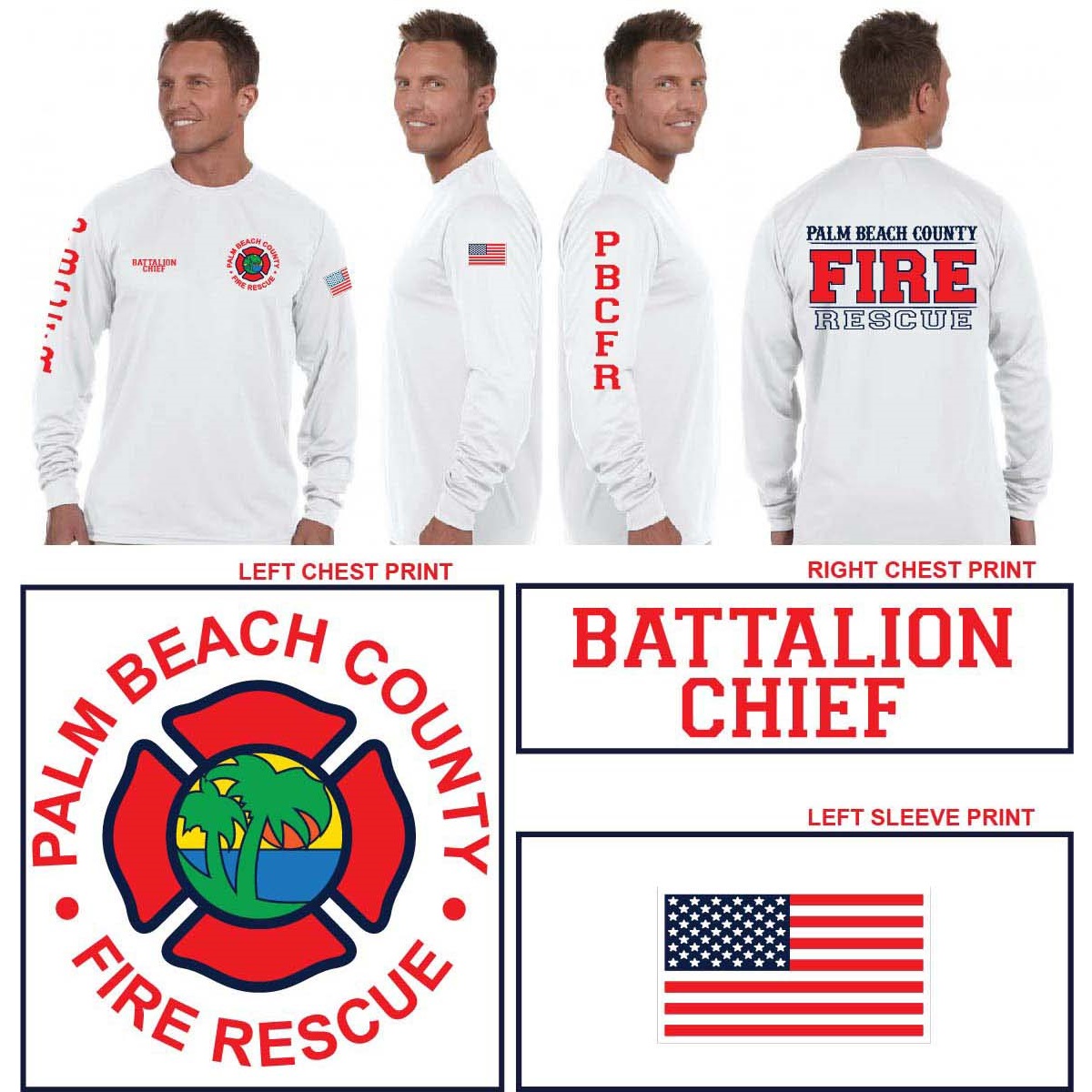 (BATTALION CHIEF) Officer Drifit L/S Tee