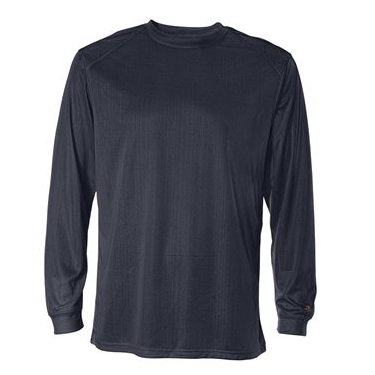 Badger Long Sleeve Polyester T-Shirt, Navy