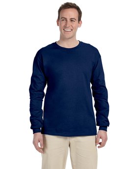 Gildan Long Sleeve Cotton T-shirt, Navy