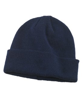 Beanie Hat With Cuff, Navy