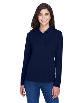 Ladies' Long Sleeve Polo, Navy