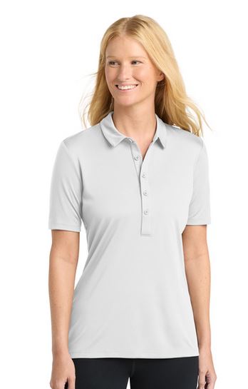 Sport-Tek Ladies Posi-UV Pro Polo, White