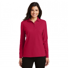 L500LS Port Authority® Ladie's L/S Silk Touch™ Polo