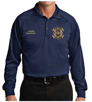 Men's L/S Polo Shirt, Navy