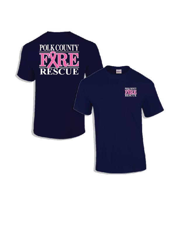 Tee, Navy Breast Cancer, Short Sleeve