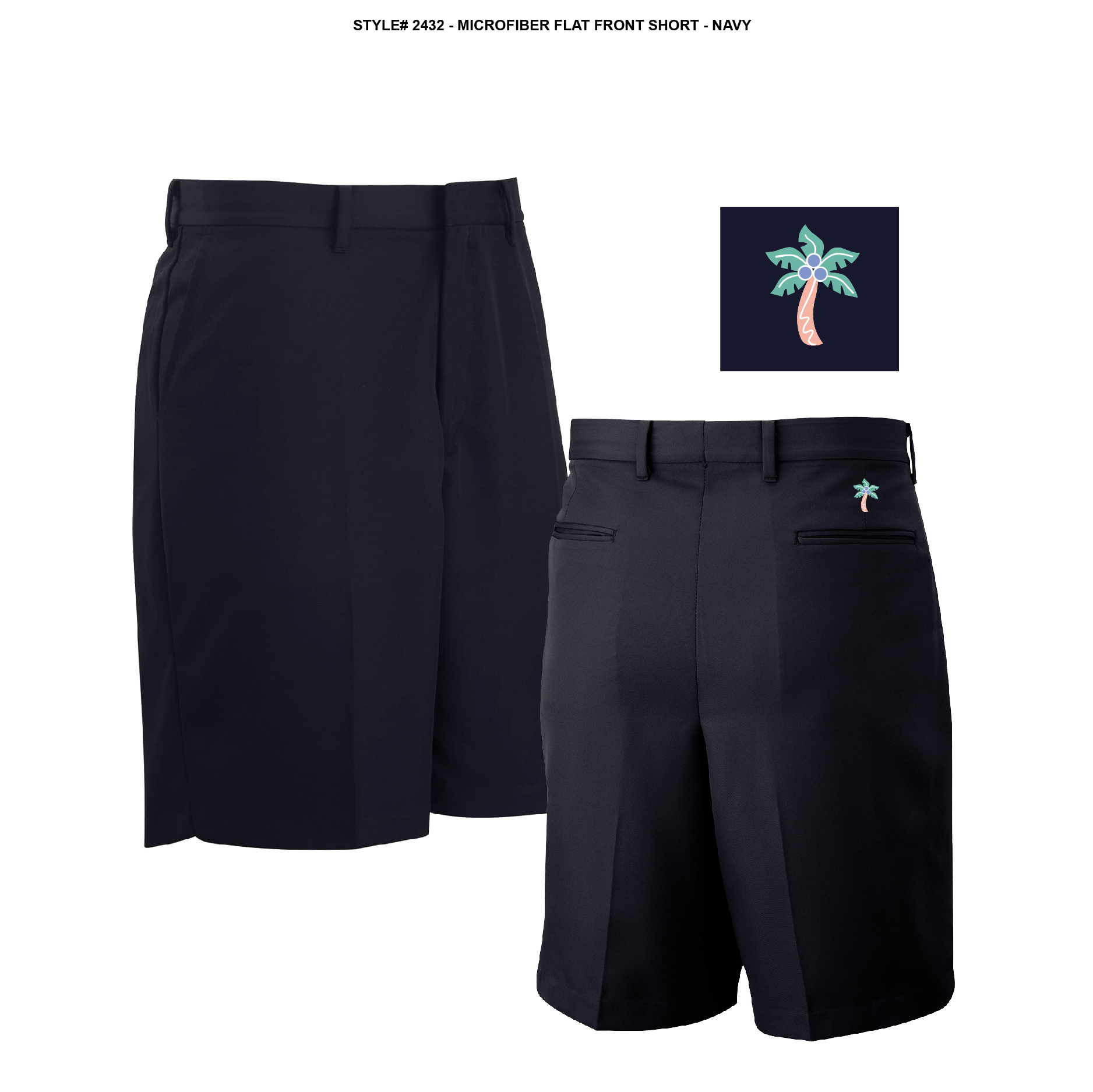 Mens Microfiber Flat Front Short - Bus Operator
