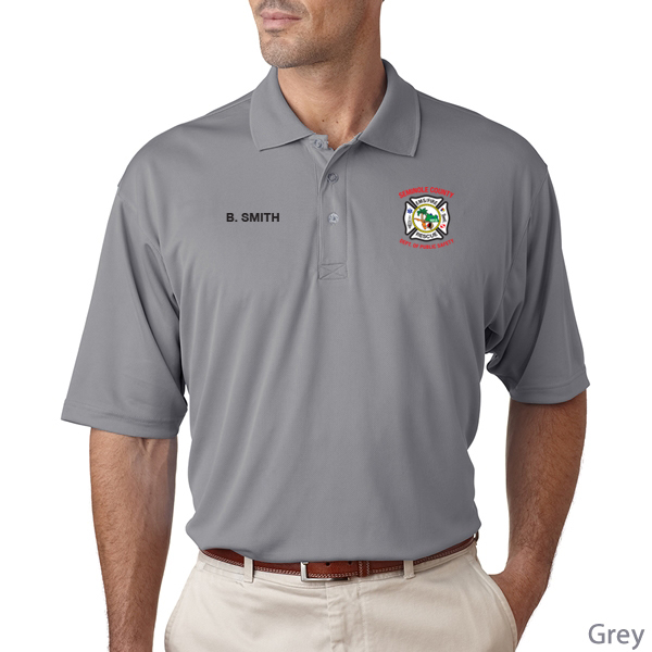 Men's Short Sleeve Polo, Gray