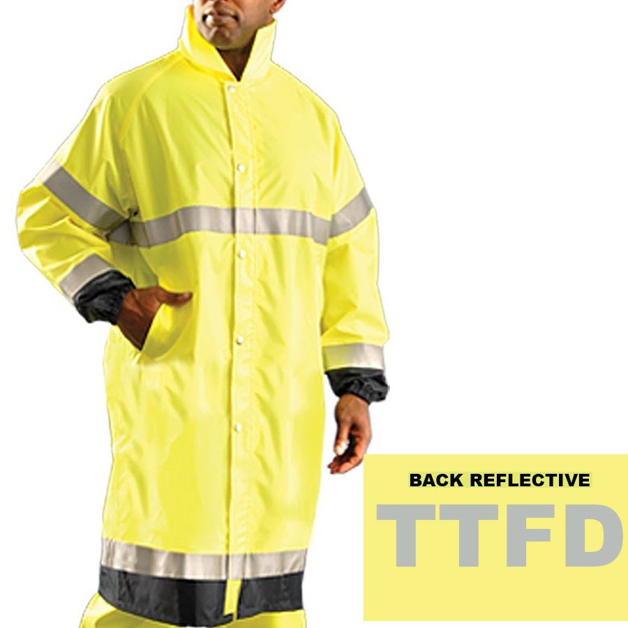 Longer length / no frills raincoat