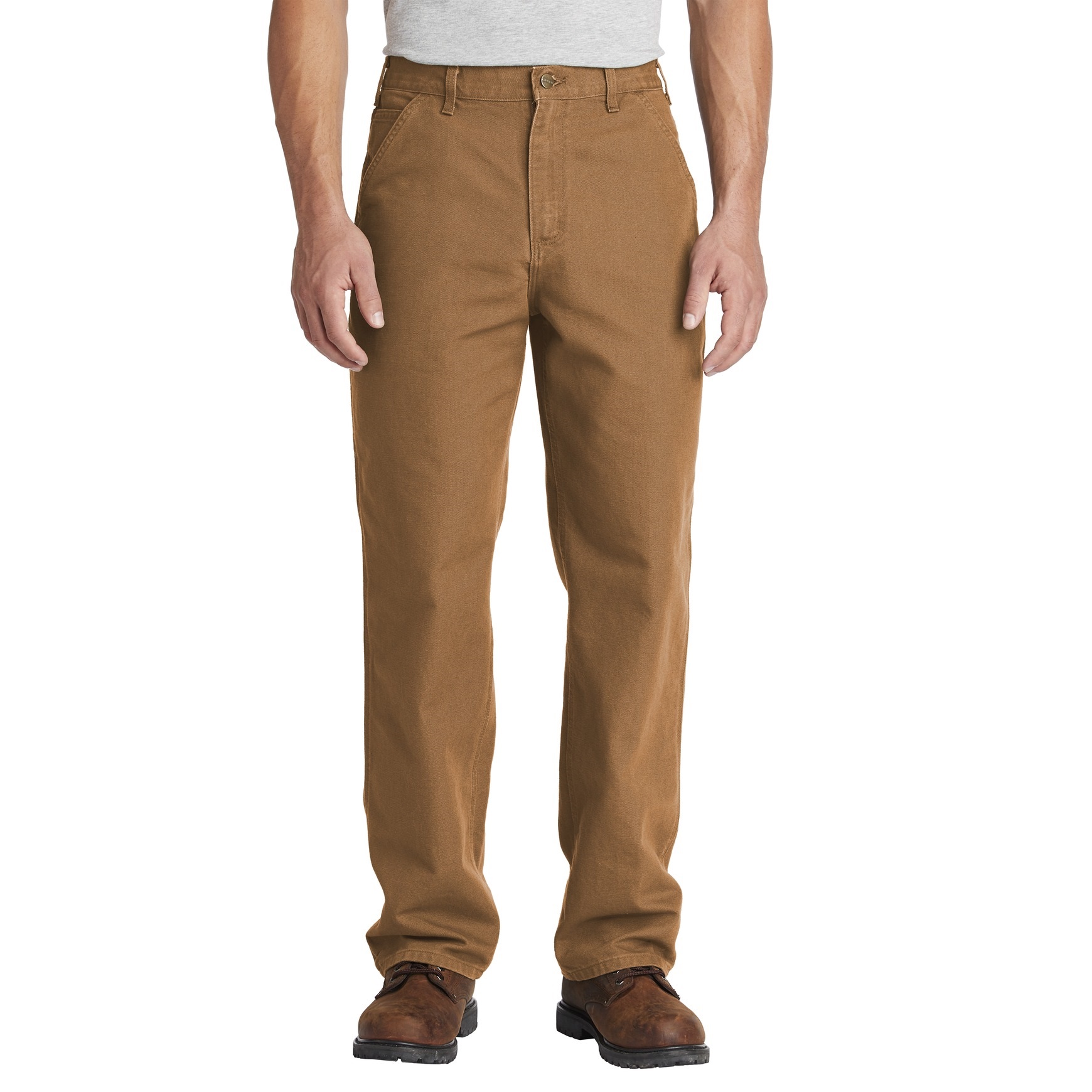 Carhartt Loose Fit Washed Duck Utility Work Pant - Khaki