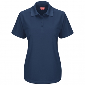 Red Kap Women's Short Sleeve Navy Performance Knit® Polo