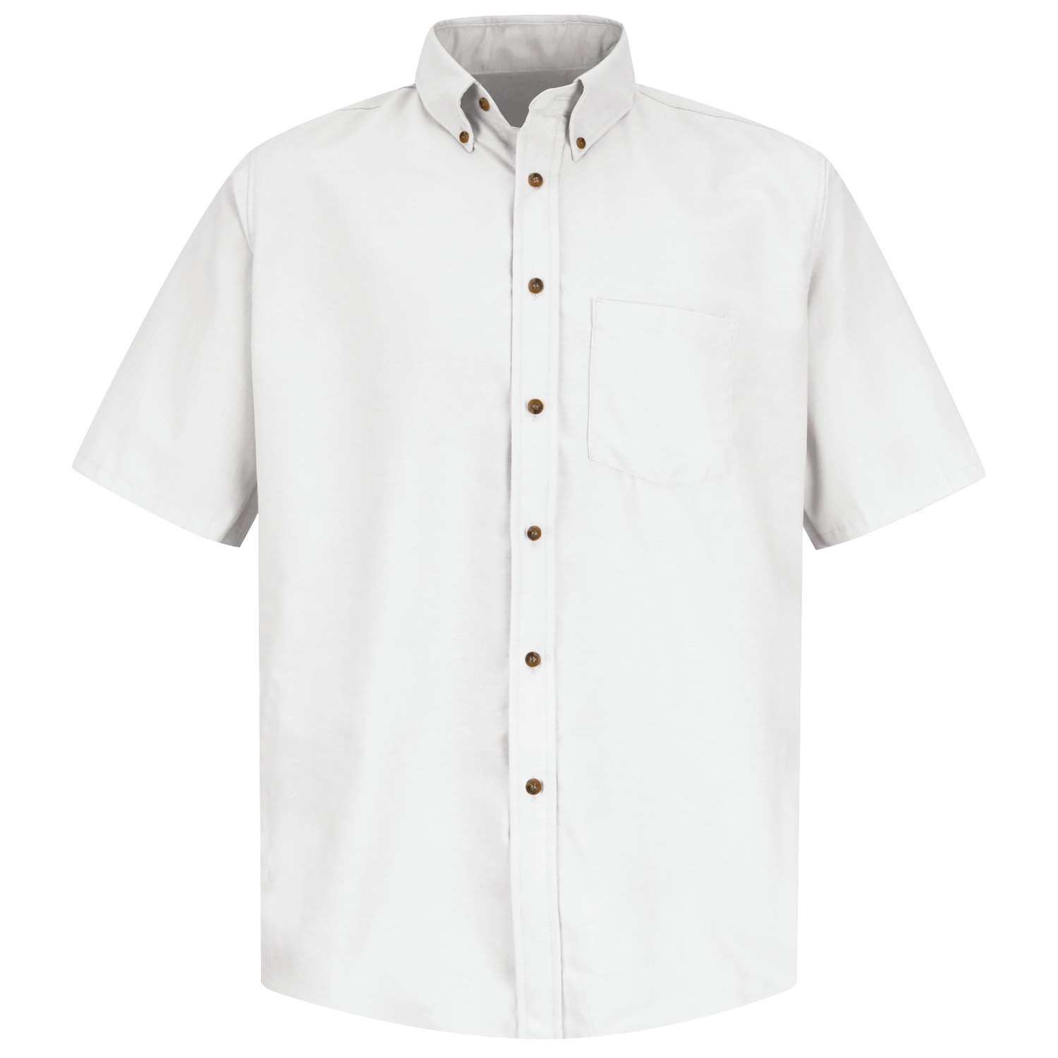Red Kap Men's Poplin S/S Dress Shirt - White