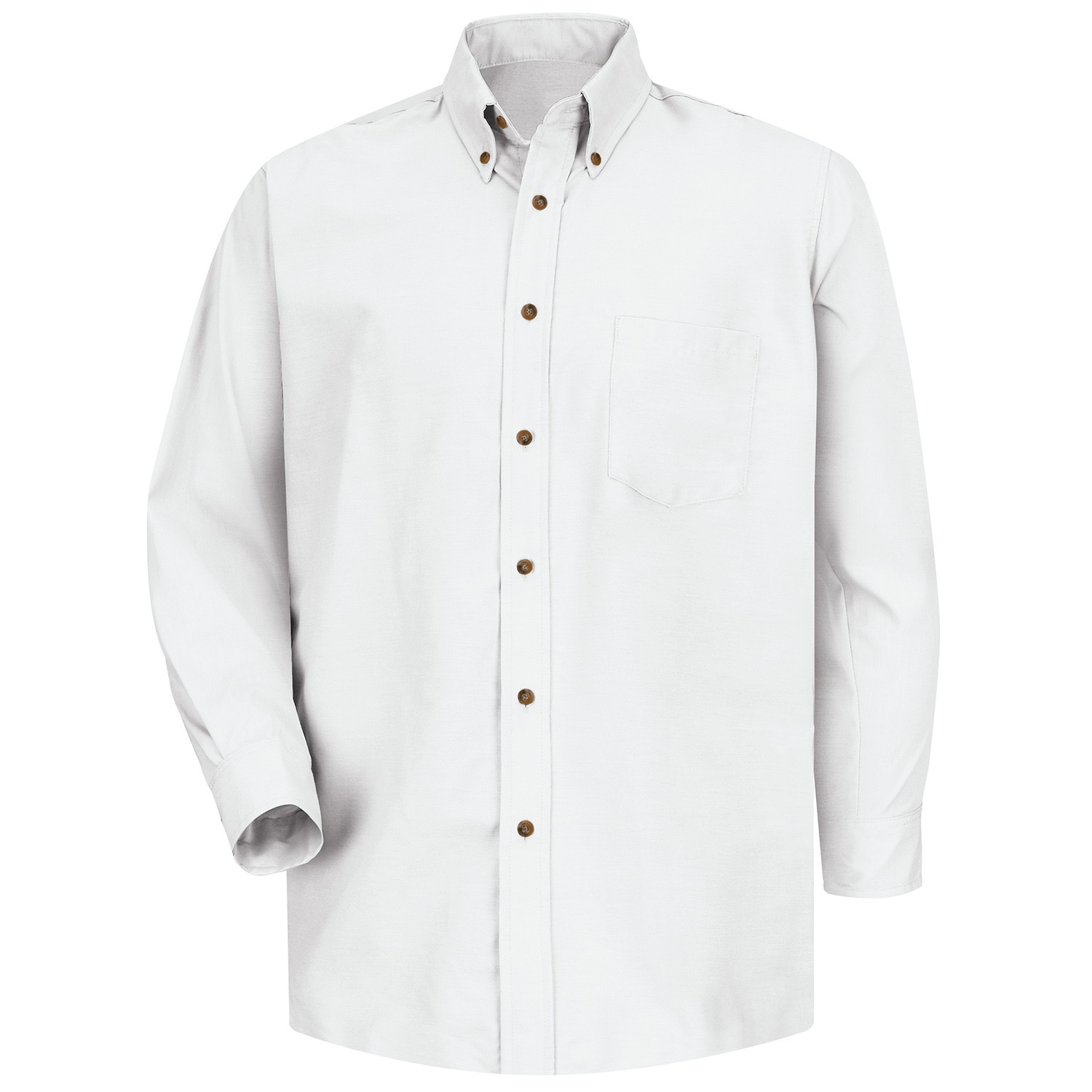 Red Kap Men's Poplin L/S Dress Shirt - White